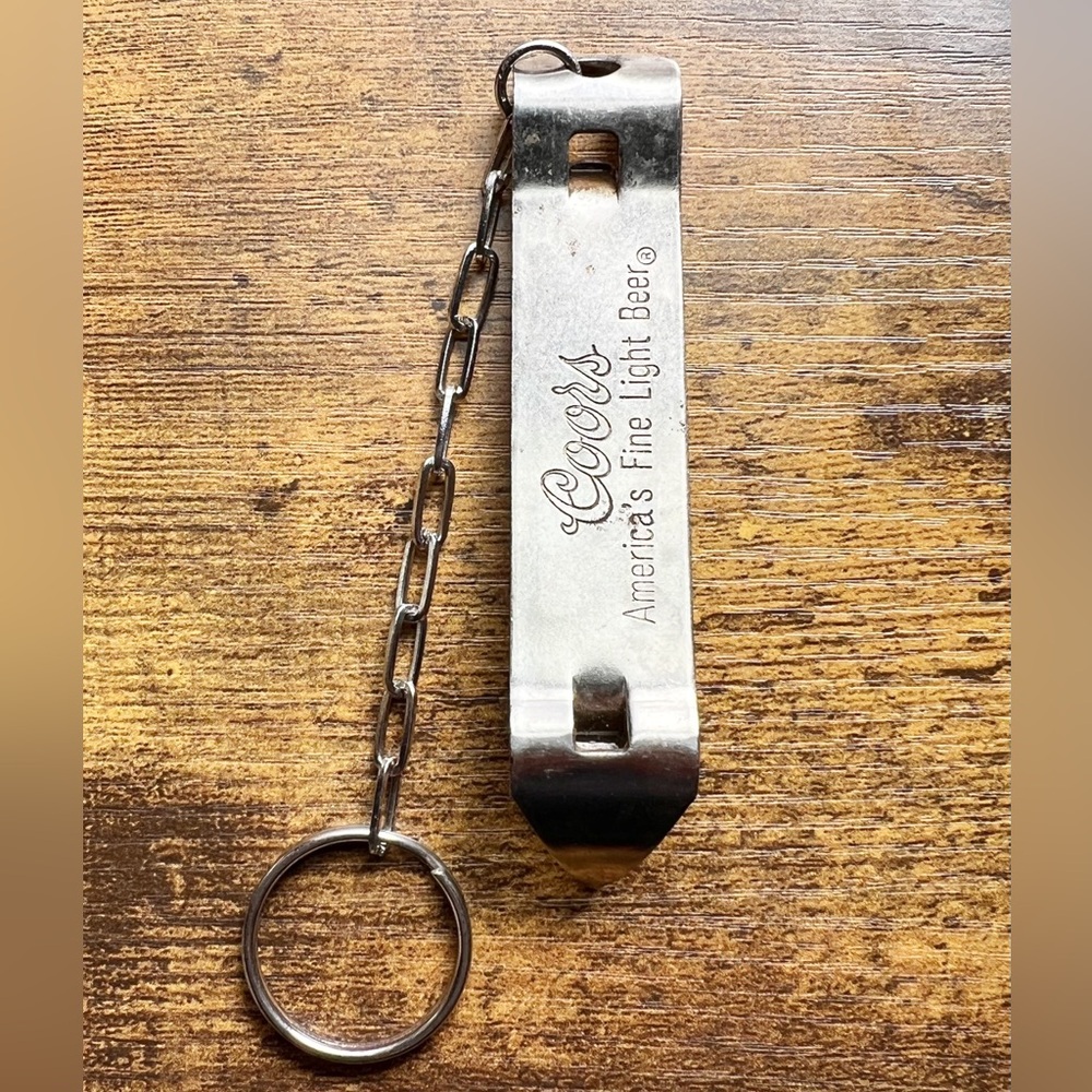 Coors Beer ♥️ Vintage Bottle And Can Opener Key Ring 1967